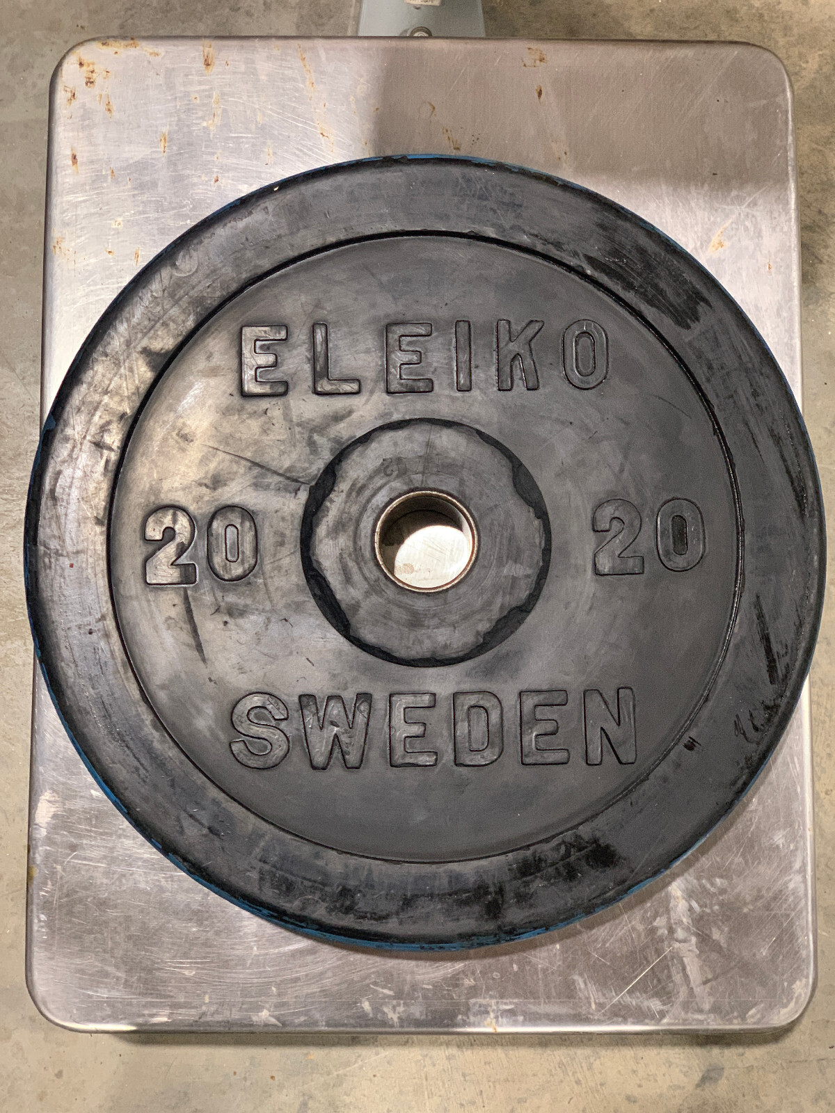 Vintage ELEIKO 20 kg training rubber bumper disc plate | Weightlifting Crossfit