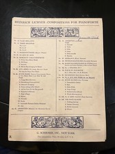 Heinrich Lichner Compositions for Pianoforte Copyright 1896 G. Schirmer Inc N.Y.