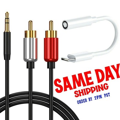 Brand NEW Durable Type C Audio Adapter+3.5mm RCA Cable for Samsung Galaxy S8 USA