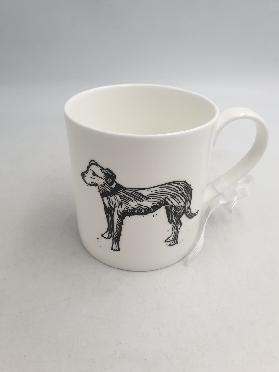 LURCHER WHIMSICAL DOG FINE BONE CHINA TEA COFFEE MUG BY RATTY