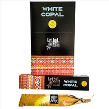 Tribal Soul White Copal Incense Sticks - Pick 15-30-45-60-75-90-180 grams