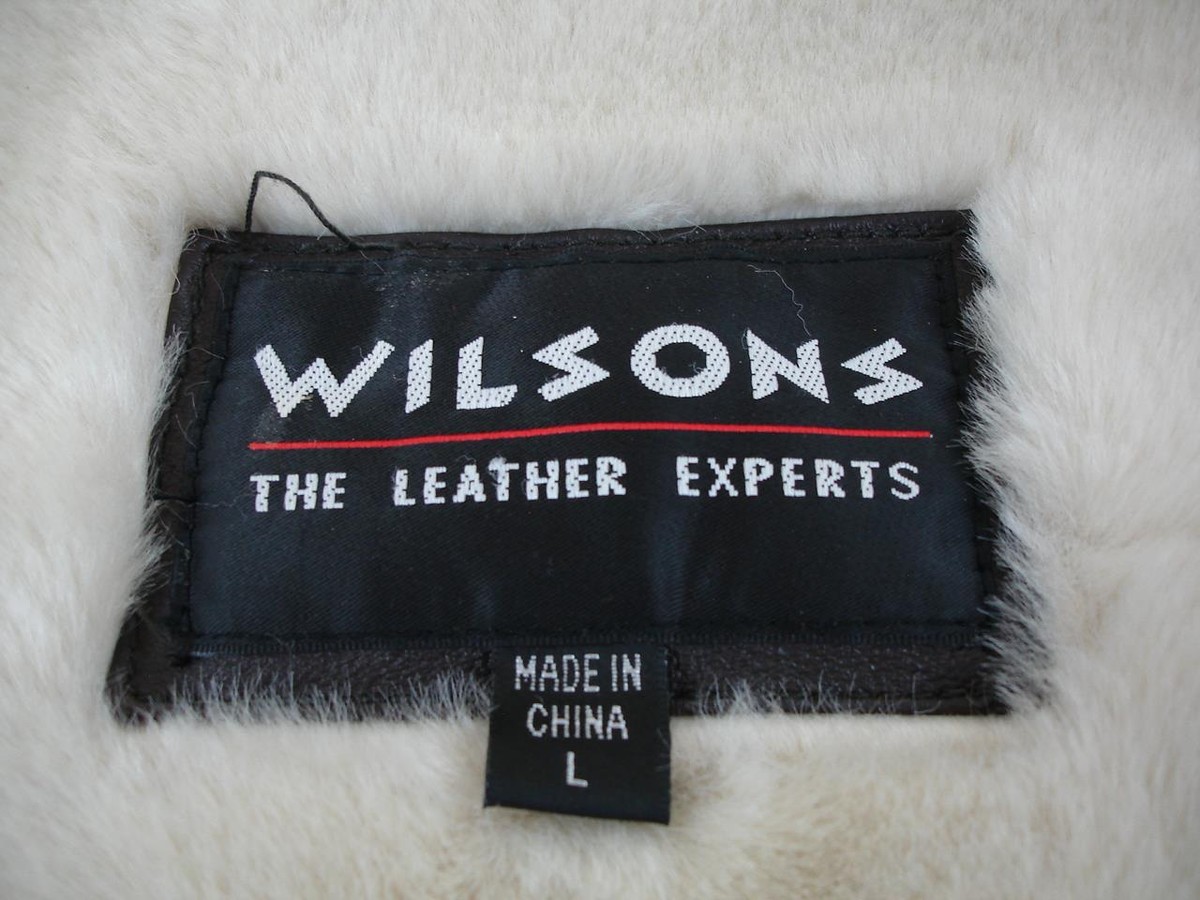 Men's L Wilsons Brown Leather B-3 Style Bomber Flight Jacket Men's L Wilsons Brown Leather B-3 Style Bomber Flight Jacket