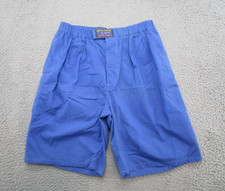 Vintage OP Ocean Pacific Blue Elastic Waist Shorts Men's Size M Board Beach Swim