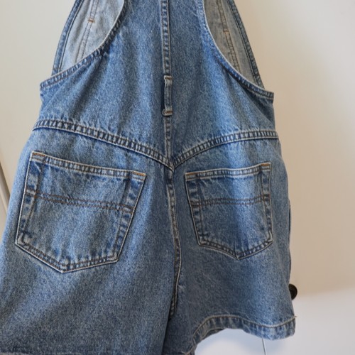 Vintage JORDACHE Denim BIB Blue Jean Shorts OVERALLS Size S Small 3-5 - Picture 5 of 10