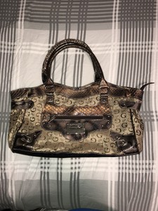guess snakeskin bag