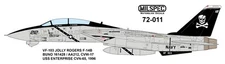 CAM DECALS (AKA) MILSPEC, MS 72-011, 1/72 SCALE, F-14B, VF-103 JOLLY ROGERS