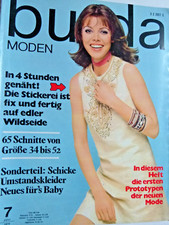 vecchio quaderno moda Burda edizione 7 del 1970 completo di istruzioni + modelli di taglio