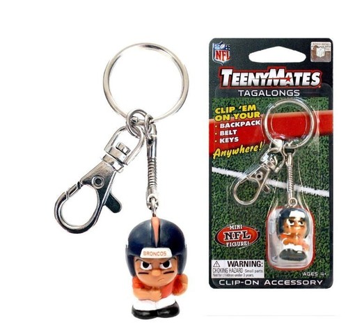 Denver Broncos TeenyMate Tagalong Keychain! Party Animal STOCKING STUFFER!