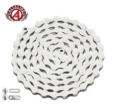 LODO WHITE SINGLE SPEED BICYCLE CHAIN VINTAGE SCHWINN STINGRAY CRUISER BMX BIKE.