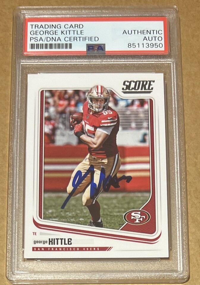 2018 Score George Kittle Auto Autograph Autographed Signed Card PSA 49ers 