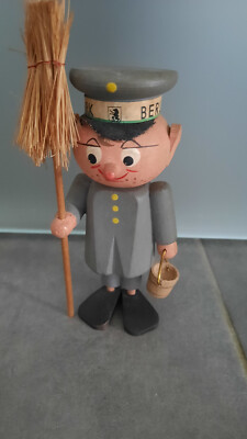 DDR TIERPARK BERLIN EDE LEHRLING HOLZ FIGUR WERBEFIGUR RAR GRAU 12 cm