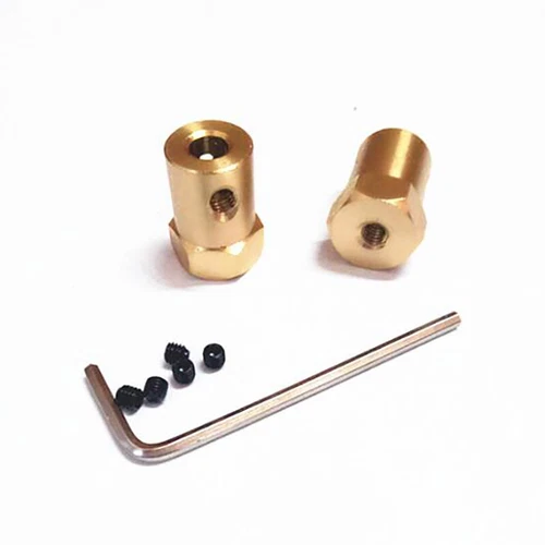 2mm-8mm Messing Sechskant Motor Welle Kupplung Gelenk Verbinder Auto DIY Modell - Bild 8 von 14