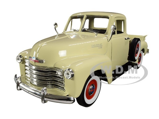 1953 CHEVROLET 3100 PICK UP TRUCK CREAM 1/24-1/27 DIECAST MODEL BY
