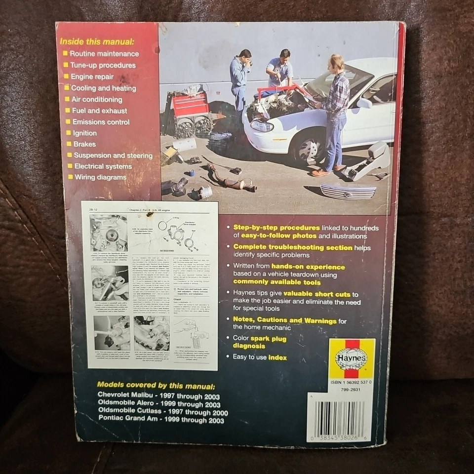 Chevrolet Malibu 97-03 Pontiac Grand Am 99-03 Cutlass Haynes Repair Manual 38026 - Image 2 of 4