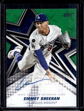 2026 Topps Emmet Sheehan Baseball Stars Auto Autograph Green #/99 Dodgers