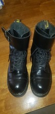 2003 Made in England Dr. Doc Martens Double Buckle Black Leather Men's 10