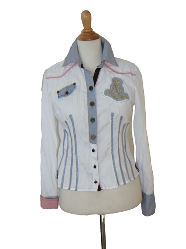 Blusa BIBA Crinkle T.38 blanca