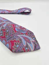 🇺🇲 Robert Talbott Men's Multicolor Paisley Silk Tie Made In USA 59x3 3/8