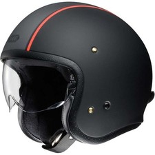 Shoei JO Carburettor TC-8 Open Face Motorcycle Helmet Matt Black / Grey - XS