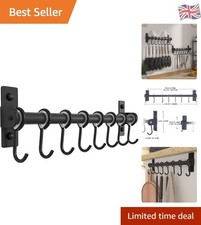 Stainless Steel Wall Rack for Pots and Pans - Convenient Pot Hanger with 8 Hooks