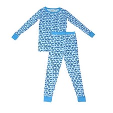 Little Sleepies Blue Rainbow Bamboo Pajama Set Long Sleeve PJs Size 9-10 Unisex