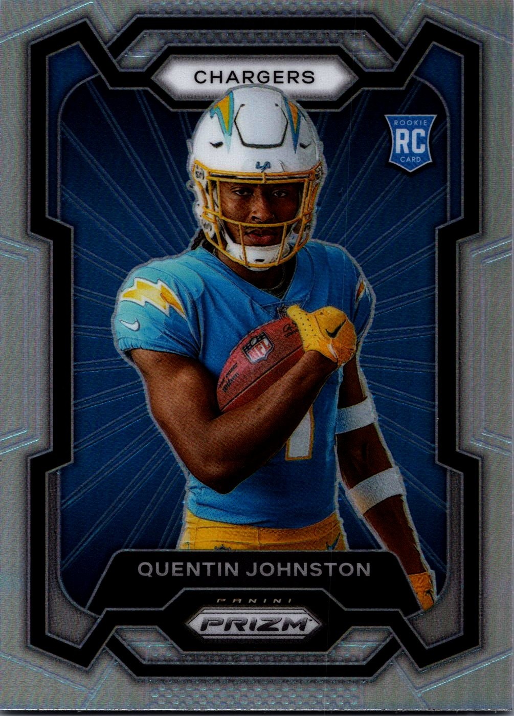 2023 Panini Prizm #307 Quentin Johnston Rookie Variations Prizms Silver