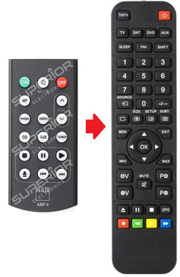 Ersatz Fernbedienung NAD AMP1 / AMP2 / AMP4