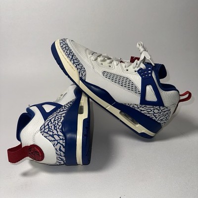 Nike Air Jordan Spizike Low Shoes Sail Storm Blue Red IM2176-133 Men Size 9.5New