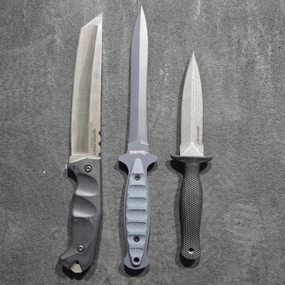 Cold Steel Tactical Fixed Blade Bundle: Warcraft 7.5, Wasp 7 7/8, Counter Tac II
