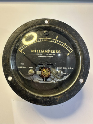 Marion Elec Inst Co. Gleichstrom Milliamperes Messgerät (0-3) 67 mm Durchmesser