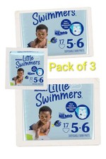Huggies Little Swimmers Finding Nemo Swim Diapers Size 5-6 17ct Pack of 3