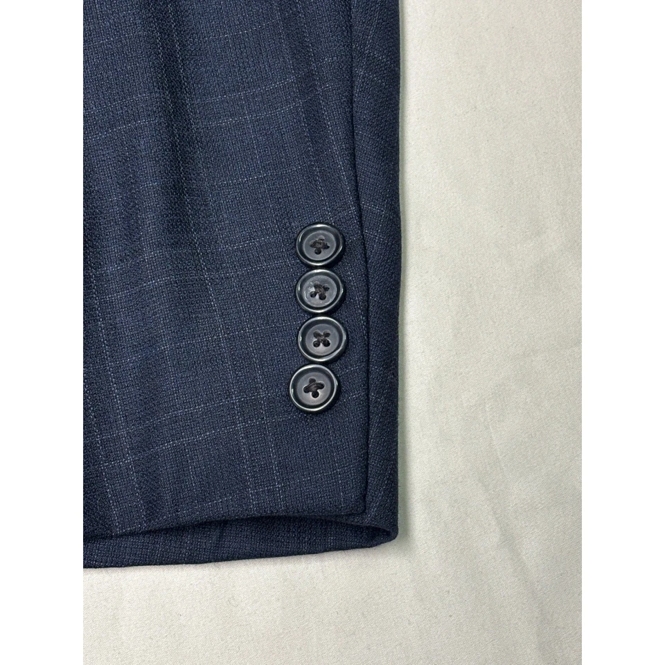 Blazer Brooks Brothers 1818 Madison xadrez de lona completa Ethomas 130 's lã 46R - Imagem 3 de 4