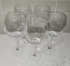 Set Of 5 Marquis By Waterford Vintage Red Wine Glasses Crystal 8.5" White Light