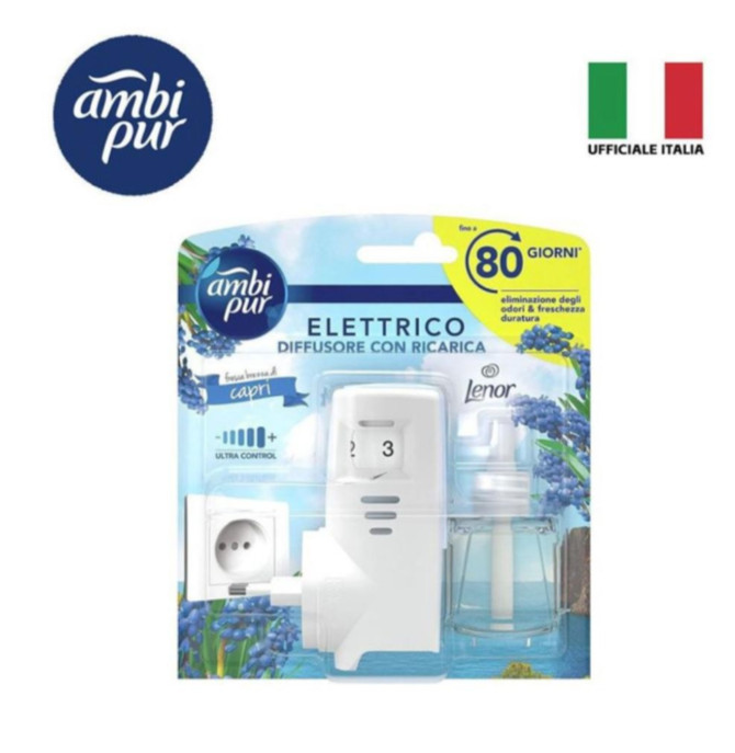 AMBI PUR Lenor Elettrico Freschezza Di Capri - Kit Diffusore Elettrico 20 Ml - Immagine 2