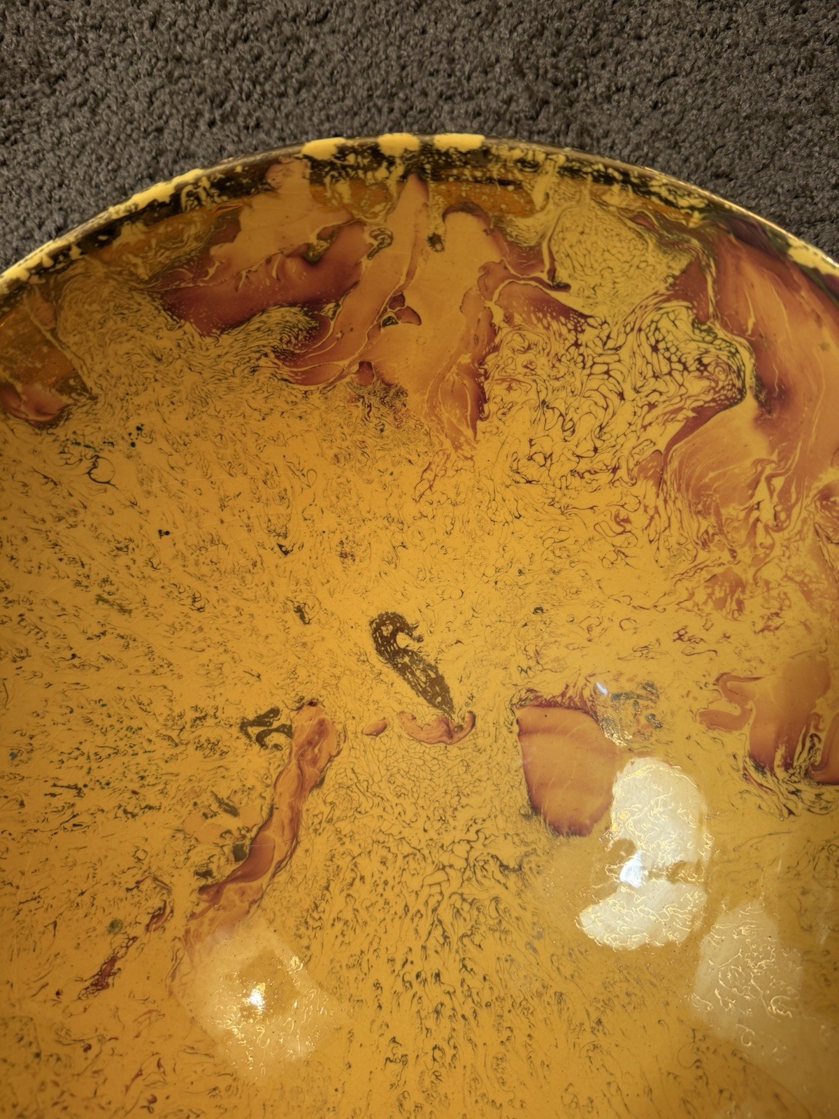 Sascha Brastoff Vintage Ceramic Bowl Signed 13 Inches Wide Excellent Condition