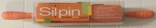 Sil-Pin ORANGE Silikon Nudelholz 12" Antihaft Rolle NEU VERSIEGELT im Karton - Bild 1 von 2