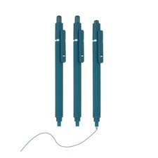 3Pcs 0.5mm Retractable Pens, Dark Blue Gel Ink,Deep Blue