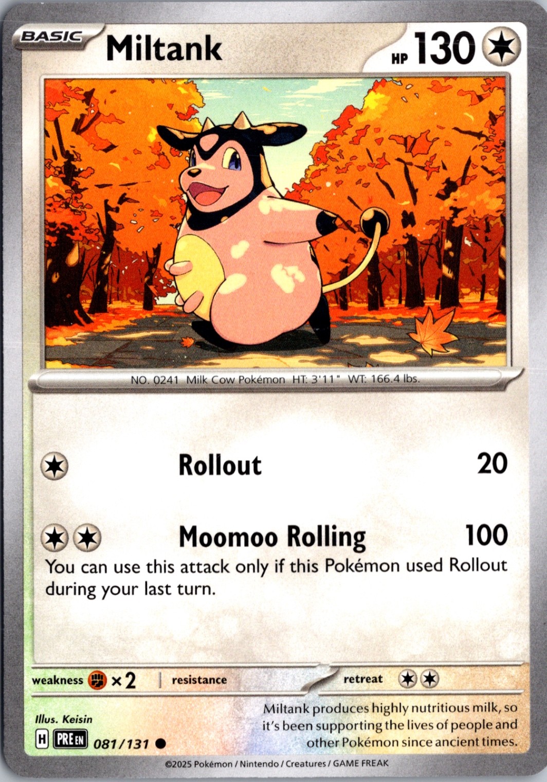Miltank Normal Common SV: Prismatic Evolutions 081/131 NM