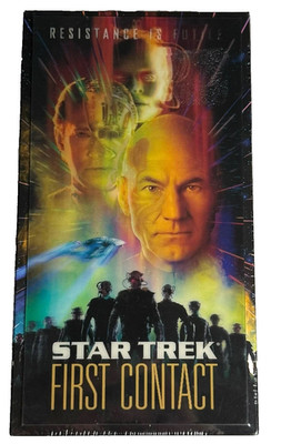 Star Trek First Contact 3D Lenticular Cover VHS 1997 Video Tape Unique Rare