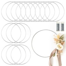 16 Pack Floral Hoop 18 Inches Metal Rings for Crafts Macrame Rings Hoop Wreat...