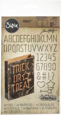 Sizzix 663096 Thinlits Dies Treat Bag by Tim Holtz, 44-Pack, 663096 Halloween