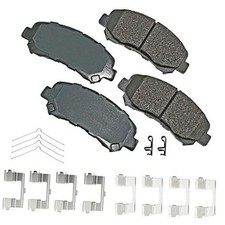 Akebono Ultra-Premium Ceramic Front Disc Brake Pads, GREY