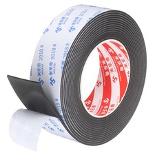 Sponge Rubber Foam Tape 1 3/4" W x 1/32" t x 16.4ft l Self Adhesive Black