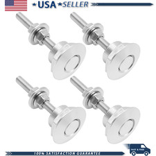4Pcs Universal Aluminum Quick Release Lock Latch Hood Pins, Silver, 1.25 Inch Di