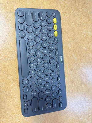Logitech K380 Tastatur Bluetooth QWERTY Mini, Kabellos Grau