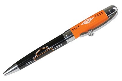 Harley-Davidson Ride Free Black Ink Pen w/ Orange Gift Box - Orange HDL-20115