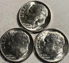 1953 P D S Roosevelt Dime PDS Year Set Choice Brilliant Uncirculated BU 90% Ag