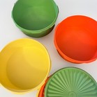 Vtg Tupperware Servalier Storage Containers Green Orange Yellow Set Of 3 + Lids — photo 7