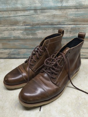 Helm Lou Boots Men's Size 10M Brown Leather Lace Up Made In Brazil