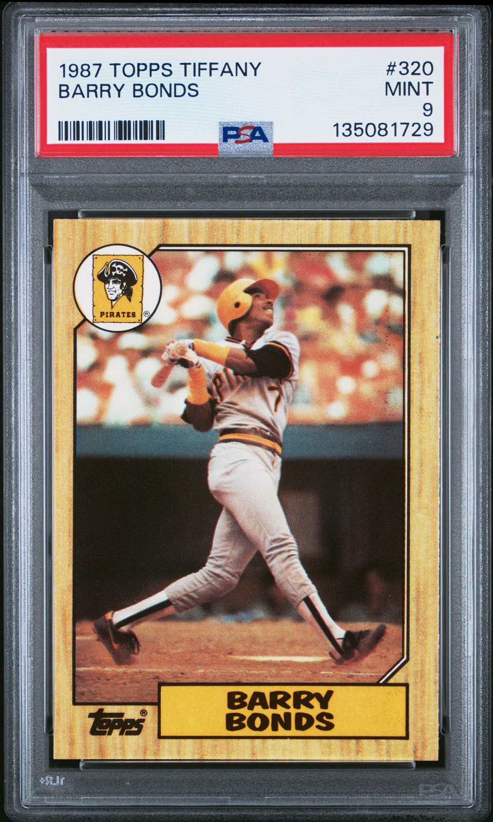 1987 TOPPS TIFFANY #320 BARRY BONDS PSA 9